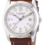 Victorinox Infantry White Dial Leather Strap Mens Watch 241564XG (Renewed)