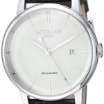 Locman Italy Men’s 1960 Collection Stainless Steel Automatic-self-Wind Watch with Leather Strap, Grey, 16 (Model: 0255A05A-00AVNKPA)