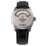 Stauer Men’s Automatic Movement 1930 Dashtronic Watch with Genuine Black Leather Band