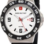 Swiss Military Calibre Men’s 06-4R1-04-001 Racer White Dial Black Rubber Watch