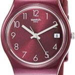 Swatch Redbaya GR405 Red Silicone Swiss Quartz Fashion Watch