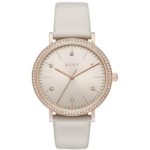 DKNY Women’s ‘Minetta’ Quartz Stainless Steel and Leather Casual Watch, Color:Grey (Model: NY2609)
