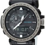 Casio Men’s ‘PRO TREK’ Solar Powered Silicone Watch, Color:Black (Model: PRG-650Y-1CR)