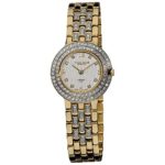 Akribos XXIV Women’s AK598YG Gold-Tone Impeccable Diamond Swiss Quartz Bracelet Watch