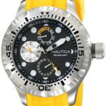 Nautica Men’s N15107G BFD 100 Multi Analog Display Japanese Quartz Yellow Watch