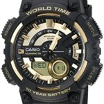 Casio Men’s Sports Quartz Watch with Resin Strap, Gold, 28.6 (Model: AEQ110BW-9AV)