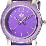 Juicy Couture Women’s 1900840 HRH Purple Mirror-Metallic Leather Strap Watch