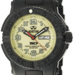 REACTOR Men’s 59506 Trident Never Dark Khaki Dial Black Nitride-Plated Sport Watch