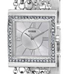 GUESS Women’s U0140L1 Pearl Embellished  Silver-Tone Bracelet Watch
