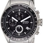 Fossil Men’s Decker Analog-Quartz Watch with Stainless-Steel Strap, Silver, 22 (Model: CH2600IE)