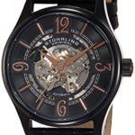 Stuhrling Original Men’s 992.02 Legacy Automatic Skeleton Black Watch with Leather Strap