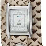 La Mer Collections Women’s LMSTW7003 Stainless Steel Watch with Metallic-Patterned Wraparound Band
