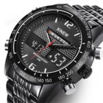 NEW MOSE Fashion Luxury Man Quartz Hour Clock Analog LED Watch Full Steel Sport Watches Military Watch