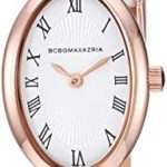 BCBGMAXAZRIA Women’s Classic Stainless Steel Japanese-Quartz Watch with Leather Strap, White, 7.4 (Model: BG50910002)