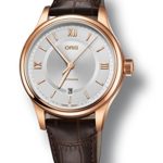 Oris Classic Silver Dial Leather Strap Men’s Watch 73377194871LS