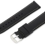 Hadley-Roma 22mm ‘Men’s’ Silicone Watch Strap, Color:White (Model: MS3315RT 220)
