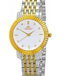 Swiss Stainless Steel & Crystal Watch Design by Adee Kaye-Two tone, Silver & Gold tone/Silver dial