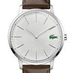 Lacoste Men’s Stainless Steel Quartz Watch with Leather Strap, Brown, 20 (Model: 2011002)