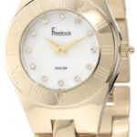 Freelook Women’s HA2082G-9 All Shiny Gold With Mother-Of-Pearl White Face Swarovski Stones Watch