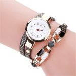 NEW Top Watches Women Quartz Diamond Circle Leather Bracelet Watch Female Ladies Dress Wristwatch #D