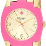 kate spade new york Women’s 1YRU0163 Skyline Gold-Plated Stainless Steel Bazooka Pink  Watch