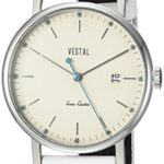 Vestal Sophisticate 36 Stainless Steel Swiss-Quartz Watch with Leather Calfskin Strap, White, 18 (Model: SP36L04)