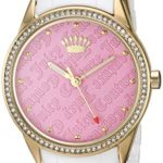 Juicy Couture Black Label Women’s Swarovski Crystal Accented Gold-Tone and White Ceramic Bracelet Watch