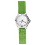 Pedre Women’s Silver-Tone Watch with Lime Green Nylon Strap #6975SWX-Lime