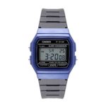 Casio Men’s ‘Vintage’ Quartz Plastic and Resin Casual Watch, Color:Black (Model: F-91WM-2ACF)