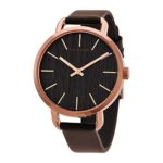 Calvin Klein Women’s Analogue Quartz Watch with Leather Strap K7B236G3