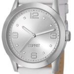 Esprit Galaxis Women’s Quartz Watch with Silver Dial Analogue Display and White Leather Strap ES105512002