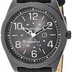Rip Curl Men’s Stainless Steel Quartz Sport Watch with Nylon Strap, Black, 22 (Model: A3098MID1SZ)