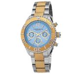 Akribos XXIV Women’s ‘Ultimate’ Swiss Multifunction Watch – 3 Subdials Day, Date and GMT On Stainless Steel Bracelet – AK695