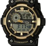 Casio Men’s ‘Super Illuminator’ Quartz Resin Casual Watch, Color:Black (Model: AEQ-200W-9AVCF)