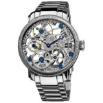 Akribos XXIV Automatic Skeleton Mechanical Men’s Watch – See Through Dial with IP Case with A Skeletonized Dial on Luxury Bracelet – AK525