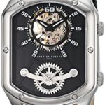 Charles-Hubert, Paris Men’s 3965-W Premium Collection Analog Display Mechanical Hand Wind Black Watch