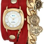 La Mer Collections Women’s LMCW2004 Red Nautical Charms Wrap Watch