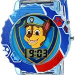 Paw Patrol Kids’ Digital Watch with Blue Case, Comfortable Blue Strap, Easy to Buckle – Official 3D Paw Patrol Character on the Dial, Safe for Children – Model: PAW4015