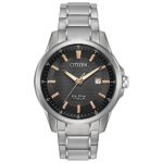 Citizen Men’s Eco-Drive Titanium Watch with Date, AW1490-50E