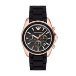 Emporio Armani Men’s AR6066 Sport Black Silicone Watch