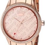 Juicy Couture Black Label Women’s Swarovski Crystal Accented Rose Gold-Tone Bracelet Watch