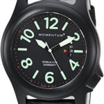 Men’s Sports Watch |Steelix Nylon Adventure Watch by Momentum | IP Black Stainless Steel Watches for Men | Analog Watch with Japanese Movement | Water Resistant(200M/660FT)Classic Watch – Black / 1M-SP84B2B