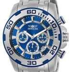 Invicta Men’s Pro Diver Quartz Watch with Stainless-Steel Strap, Silver, 26 (Model: 22319)