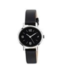 Fastrack Women’s 6107SL02 Casual Black Dial Black Leather Strap Watch