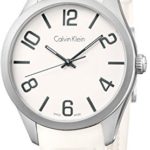 Calvin Klein K4P211C1 Leather Mens Watch – Black Dial