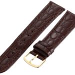 Hadley-Roma 20mm ‘Men’s’ Leather Watch Strap, Color:Brown (Model: MSM717RB 200)