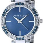 Anne Klein Women’s AK/3359BMSV Swarovski Crystal Accented Silver-Tone Bracelet Watch