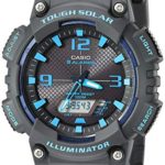 Casio Men’s Tough Solar Stainless Steel Quartz Watch with Resin Strap, Black, 27.5 (Model: AQ-S810W-8A2VCF)