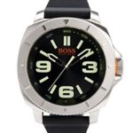 BOSS Orange Men’s 1513107 Sao Paulo Stainless Steel Watch with Black Silicone Band