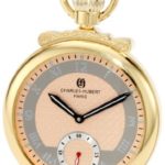 Charles-Hubert, Paris 3873-G Classic Collection Gold-Plated Polished Finish Open Face Mechanical Pocket Watch